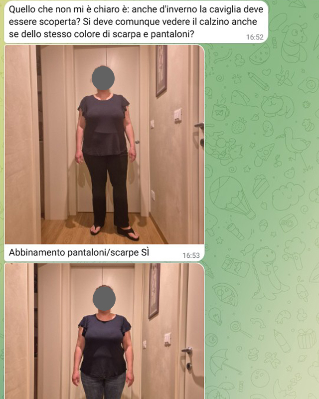 trasforma il tuo look - come lavoriamo - telegram