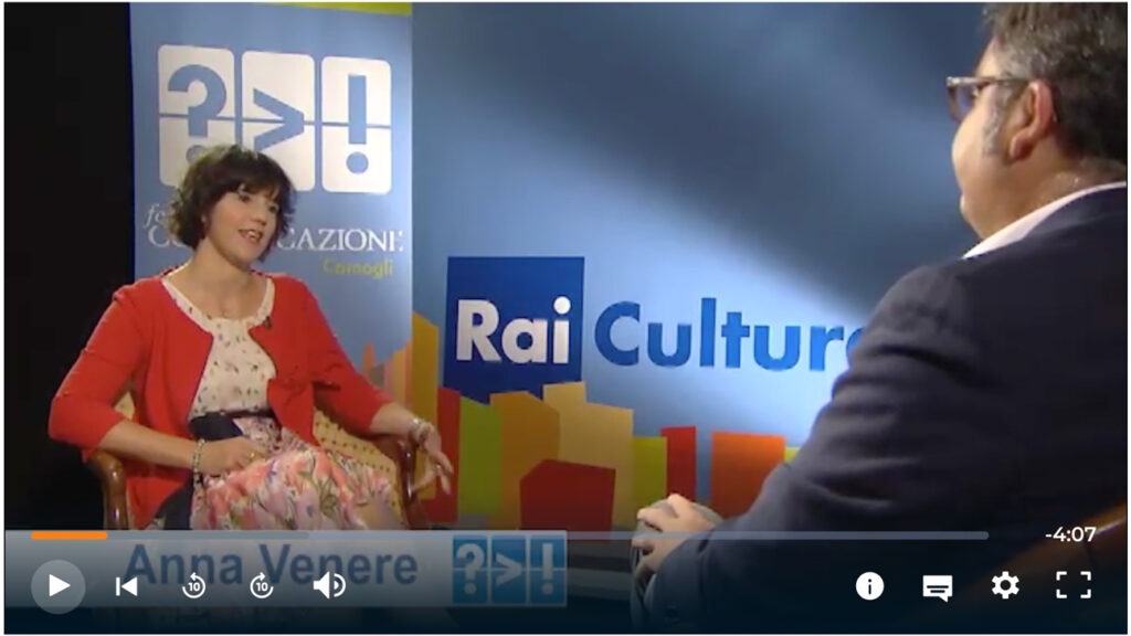 Anna Venere con Rai Cultura