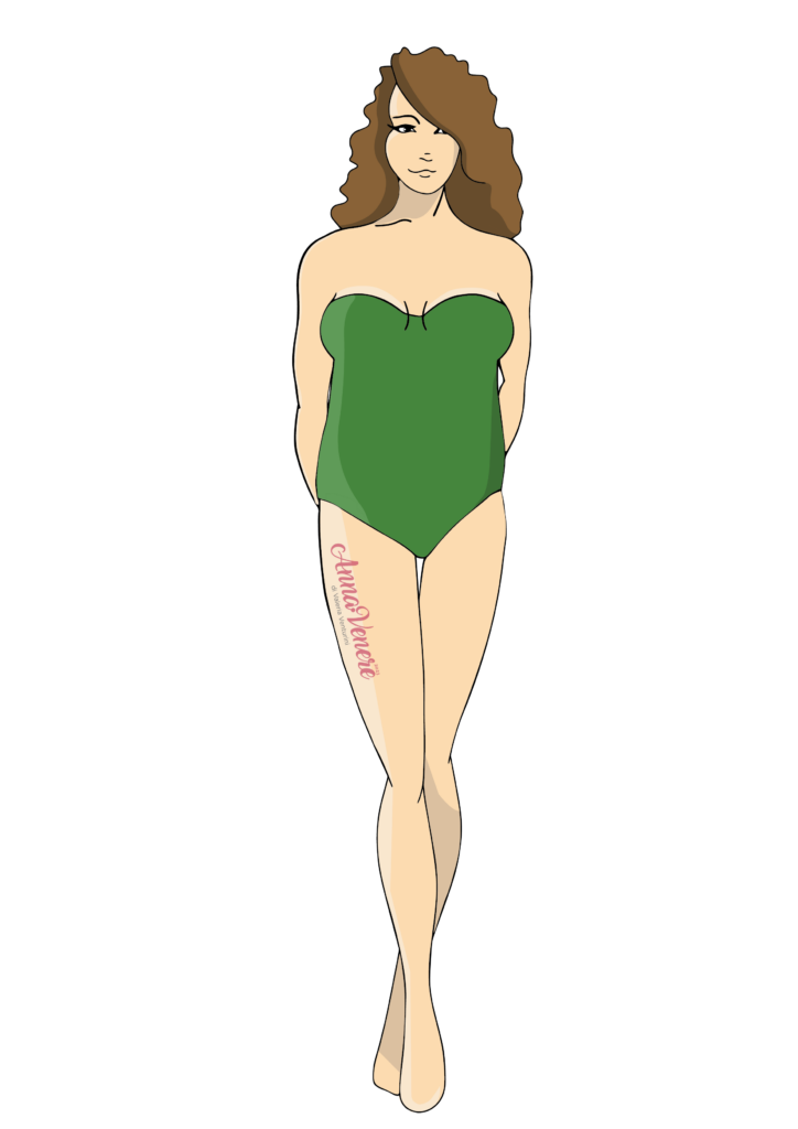 Forma del corpo Mela Magra molto seno